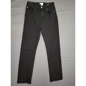 HM Womens Black High Rise Straight Leg Jeans Size 8 Denim Pants Y2K